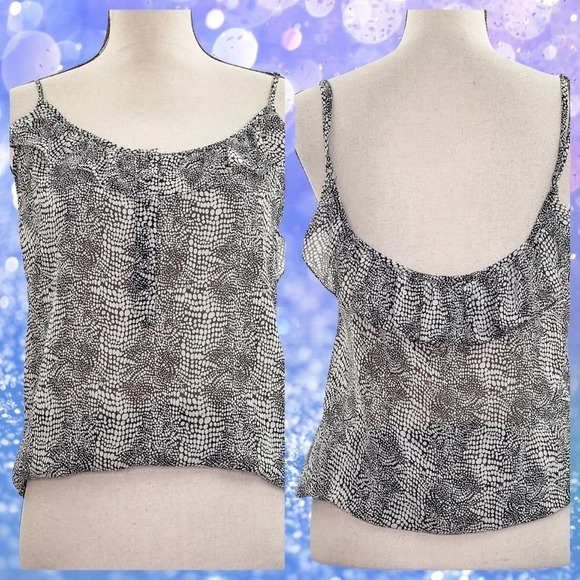 COTTON On Black & White Printed Camisole Blouse - Picture 11 of 12